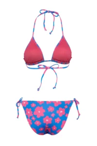 TRENDYOLMİLLA flower patterned Triangle Covered Regular Regular Waist Bikini Set - Image 9