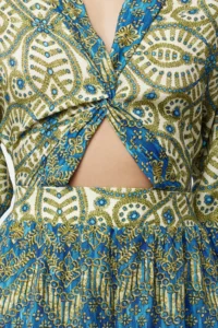 TRENDYOLMİLLA Ethnic Patterned Weaving Cut Out Detailed Beach Mini Jumpsuit - Image 3