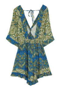 TRENDYOLMİLLA Ethnic Patterned Weaving Cut Out Detailed Beach Mini Jumpsuit - Image 7