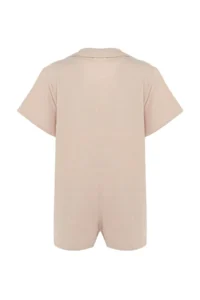 TRENDYOLMİLLA beachwear Ecru Weaving Mini Jumpsuit - Image 8
