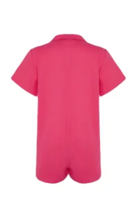TRENDYOLMİLLA Fuchsia Weaving Beach Mini Jumpsuit - Image 8