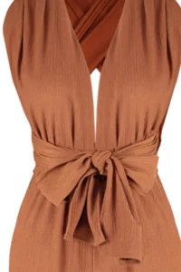 TRENDYOLMİLLA Brown Weaving slit Maxi Beach Jumpsuit - Image 8