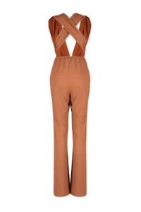 TRENDYOLMİLLA Brown Weaving slit Maxi Beach Jumpsuit - Image 9