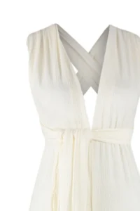 TRENDYOLMİLLA beachwear Ecru Weaving slit Maxi Jumpsuit - Image 6