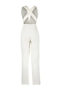 TRENDYOLMİLLA beachwear Ecru Weaving slit Maxi Jumpsuit - Image 8