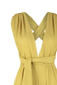 TRENDYOLMİLLA Oil Green Weaving slit Maxi Beach Jumpsuit - Image 7