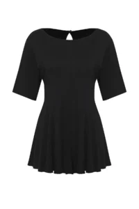 TRENDYOLMİLLA beachwear Black Knitting Mini Jumpsuit - Image 7