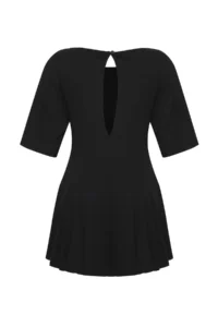 TRENDYOLMİLLA beachwear Black Knitting Mini Jumpsuit - Image 8