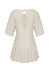 TRENDYOLMİLLA beachwear Stone Rengi Knitting Mini Jumpsuit - Image 7