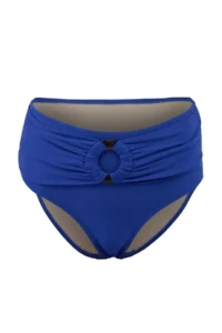 TRENDYOLMİLLA Saks Blue High Waist Accessory Detailed Regular Bikini Bottom - Image 4