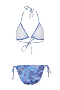 TRENDYOLMİLLA Shawl pattern Triangle Covered Sim textured Regular Waist Regular Bikini Set - Image 5