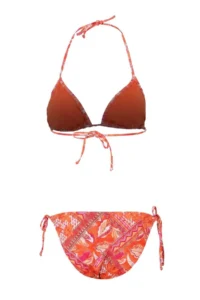 TRENDYOLMİLLA Ethnic Patterned Triangle Covered Low Waist Regular Bikini Set - Image 5