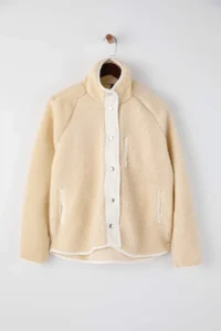 TRENDYOLMİLLA Ecru Plush Knitting Sports Jacket - Image 5