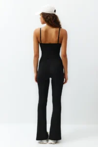 TRENDYOLMİLLA Black Ekstra Shaping Adjustable Rope Sleeveless Destekli Yoga Knitting Sports Jumpsuit - Image 6