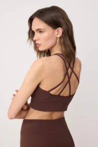 TRENDYOLMİLLA Brown Premium Polyamide Material Supported/Styling Sports bra - Image 4