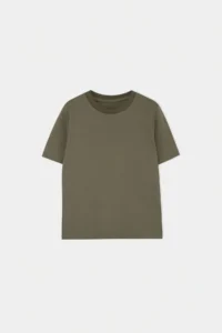 Green-Stone-Khaki Plain Knitting T-Shirt - Image 5