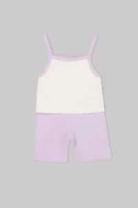 Lilac Plain Knitting Bottom - Top Set