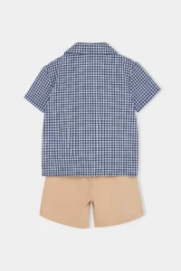 Navy Blue Plain Weaving Bottom - Top Set - Image 3