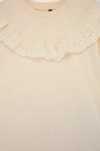 Ecru Plain Knitting Bottom - Top Set - Image 2