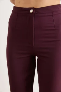 Olalook Women's Plum Belted Vest Trousers Suit - Image 5