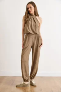 Olalook Women Mink Bottom Top textured Set - Image 2