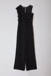 TRENDYOLMİLLA Black Tulle Detailed Weaving Jumpsuit - Image 8