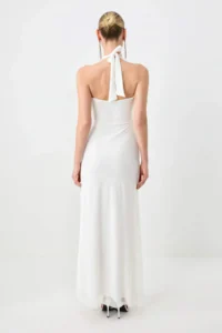 TRENDYOLMİLLA Limited Edition WHITE Frilly Lined Tulle Evening Gown Gece Graduation Dress - Image 4