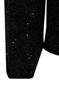 TRENDYOLMİLLA Black shiny Sequin Knitting Short Jumpsuit - Image 6