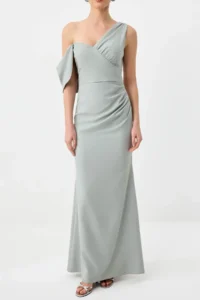 TRENDYOLMİLLA MINT Plain Weaving Finike Maxi Evening Gown & Graduation Dress - Image 3