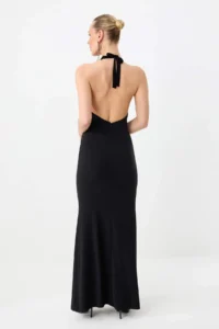 TRENDYOLMİLLA Black Lace Detailed Lined Maxi Evening Gown & Graduation Dress - Image 4