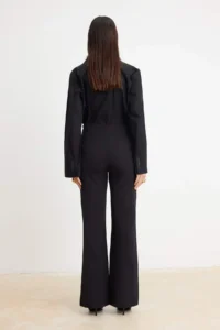 TRENDYOLMİLLA Black Plain Weaving Finike Pants - Image 4