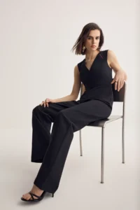 Muse for all x Trendyolmilla Black Cut Out Detailed Weaving Jumpsuit