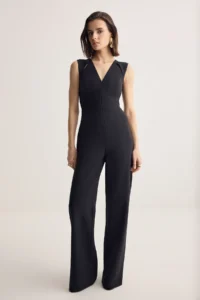 Muse for all x Trendyolmilla Black Cut Out Detailed Weaving Jumpsuit - Image 2