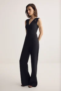 Muse for all x Trendyolmilla Black Cut Out Detailed Weaving Jumpsuit - Image 3