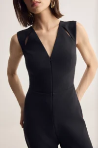 Muse for all x Trendyolmilla Black Cut Out Detailed Weaving Jumpsuit - Image 4