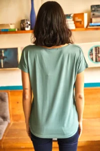 Olalook Women's Mint Green Collar Lace Casual Viscose Blouse - Image 5