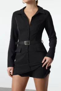 TRENDYOLMİLLA Black Arched Short Jumpsuit - Image 4
