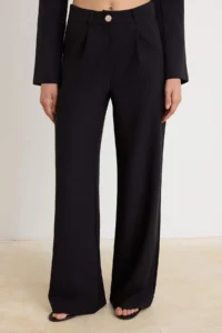 TRENDYOLMİLLA Black Double breasted Kapama Blazer Jacket Pants Weaving Bottom - Top Set - Image 3