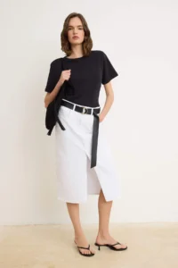 TRENDYOLMİLLA WHITE DENIM Midi Skirt