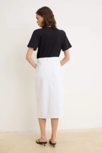 TRENDYOLMİLLA WHITE DENIM Midi Skirt - Image 4