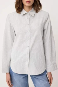 TRENDYOLMİLLA Green-Multicolored Checkered padded Wide Cuff Oversized Shirt - Image 3