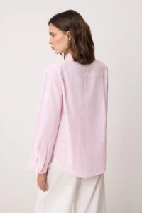 TRENDYOLMİLLA Pink-Multicolored Checkered padded Wide Cuff Oversized Shirt - Image 4