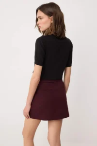 TRENDYOLMİLLA Plum Arched Skirt Look Mini Shorts & Bermuda - Image 5