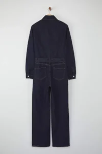 TRENDYOLMİLLA DARK BLUE Arched Wide Leg DENIM Jumpsuit - Image 5