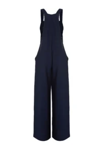 TRENDYOLMİLLA Navy Blue gilet Form linen look Plenty of Hem Weaving Jumpsuit - Image 11