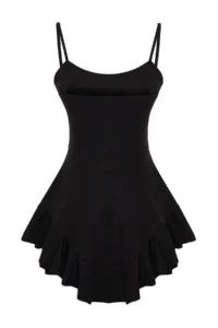 TRENDYOLMİLLA Black Sleeveless with flywheel OF shorts Mini Knitting Jumpsuit - Image 8