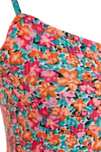 TRENDYOLMİLLA Multicolored Printed Sleeveless with flywheel OF shorts Mini Knitting Jumpsuit - Image 8