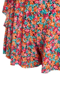TRENDYOLMİLLA Multicolored Printed Sleeveless with flywheel OF shorts Mini Knitting Jumpsuit - Image 9