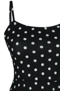 TRENDYOLMİLLA WHITE Polka Dot Sleeveless with flywheel OF shorts Mini Knitting Jumpsuit - Image 4