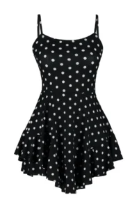 TRENDYOLMİLLA WHITE Polka Dot Sleeveless with flywheel OF shorts Mini Knitting Jumpsuit - Image 5